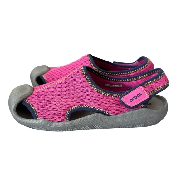 Crocs Swiftwater Sandals Pink Size 3 - Picture 3 of 6